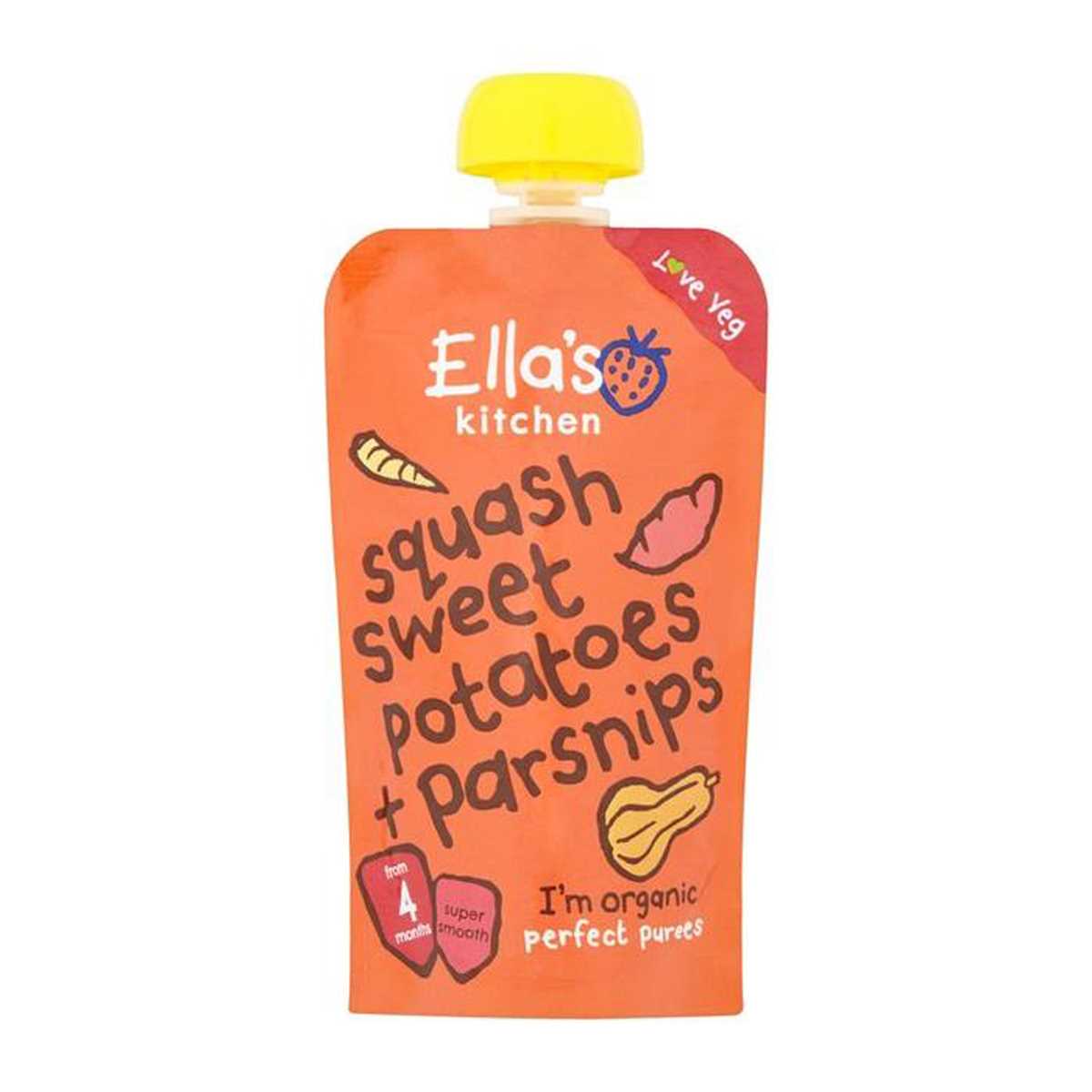 Ellas Kitchen Squash Sweet Potatoes + Parsnips - 120g