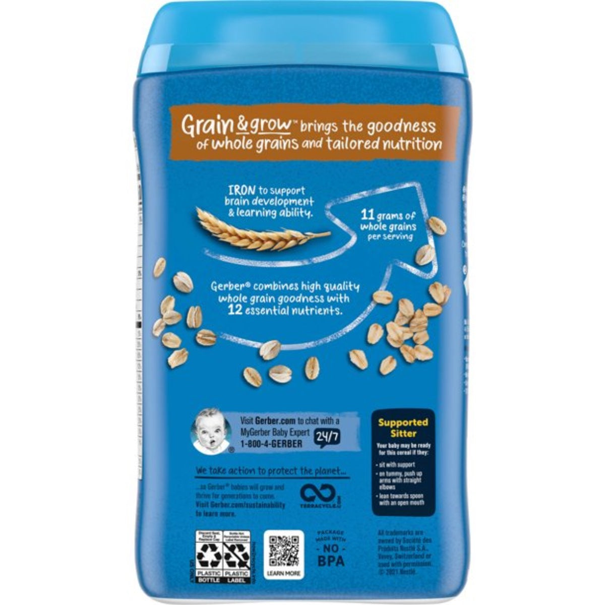 Gerber Cereal for Baby, Oatmeal for Supported Sitter (16oz)