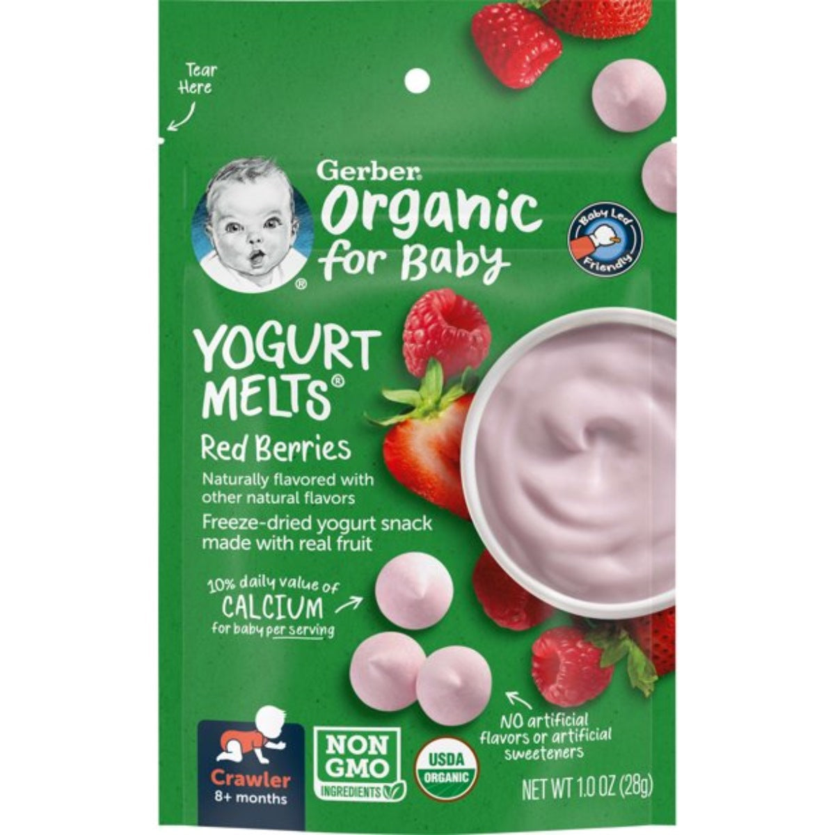 Gerber Organic Yogurt Melts Red Berries