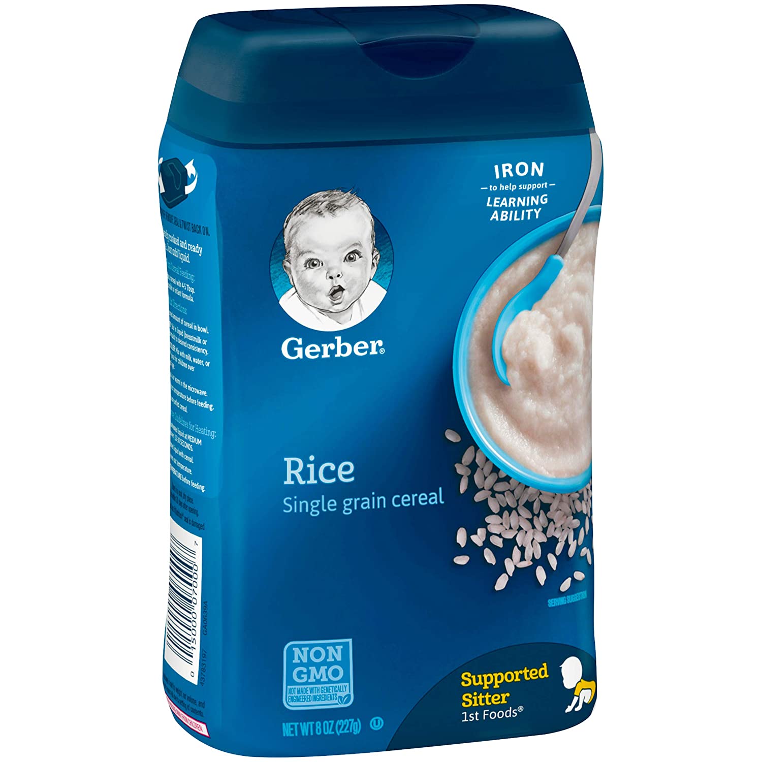 Gerber Cereal for Baby, Rice for Supported Sitter (8oz)