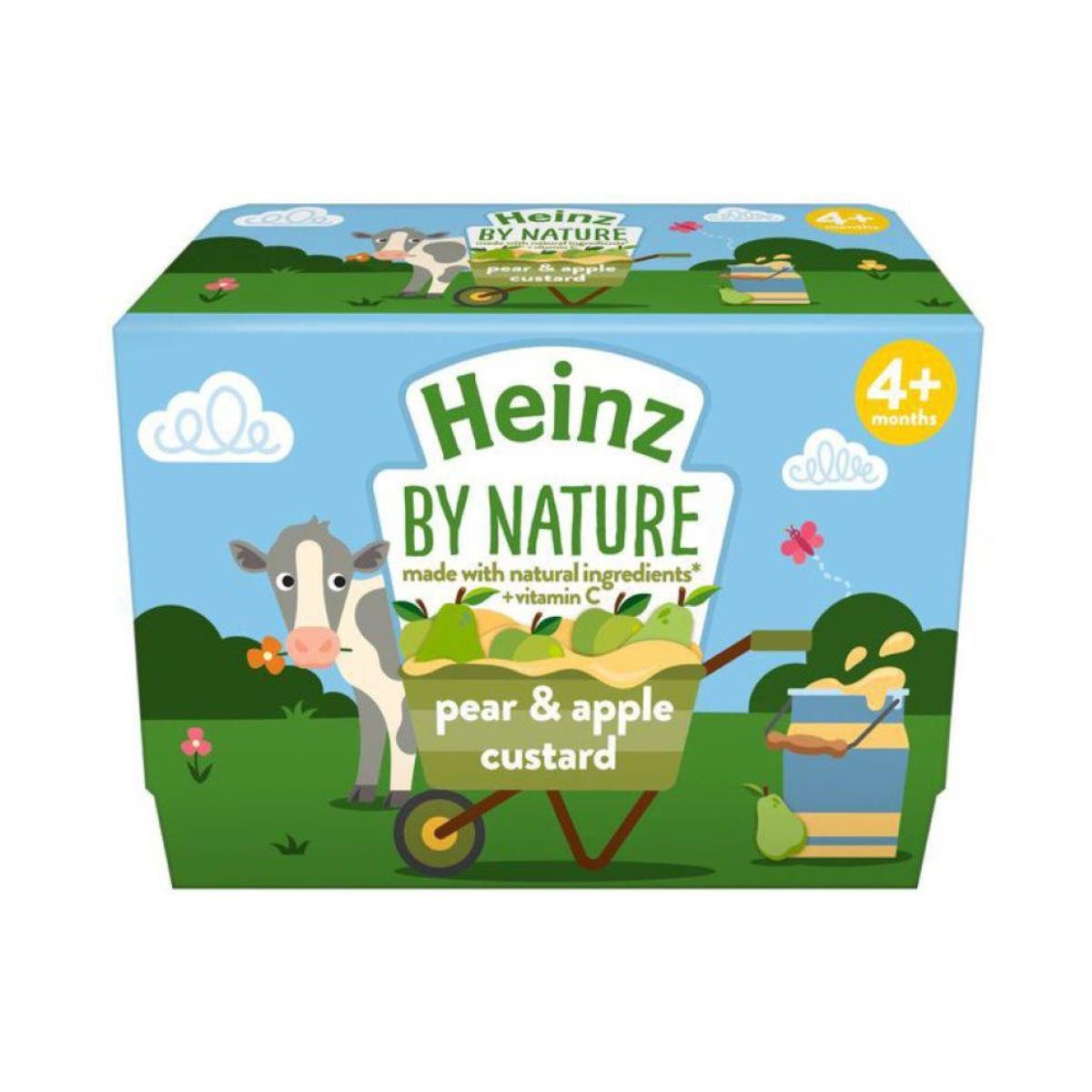 Heinz by Nature Pear & Apple Custrad (Pack of 4) - 400g (4x100g)