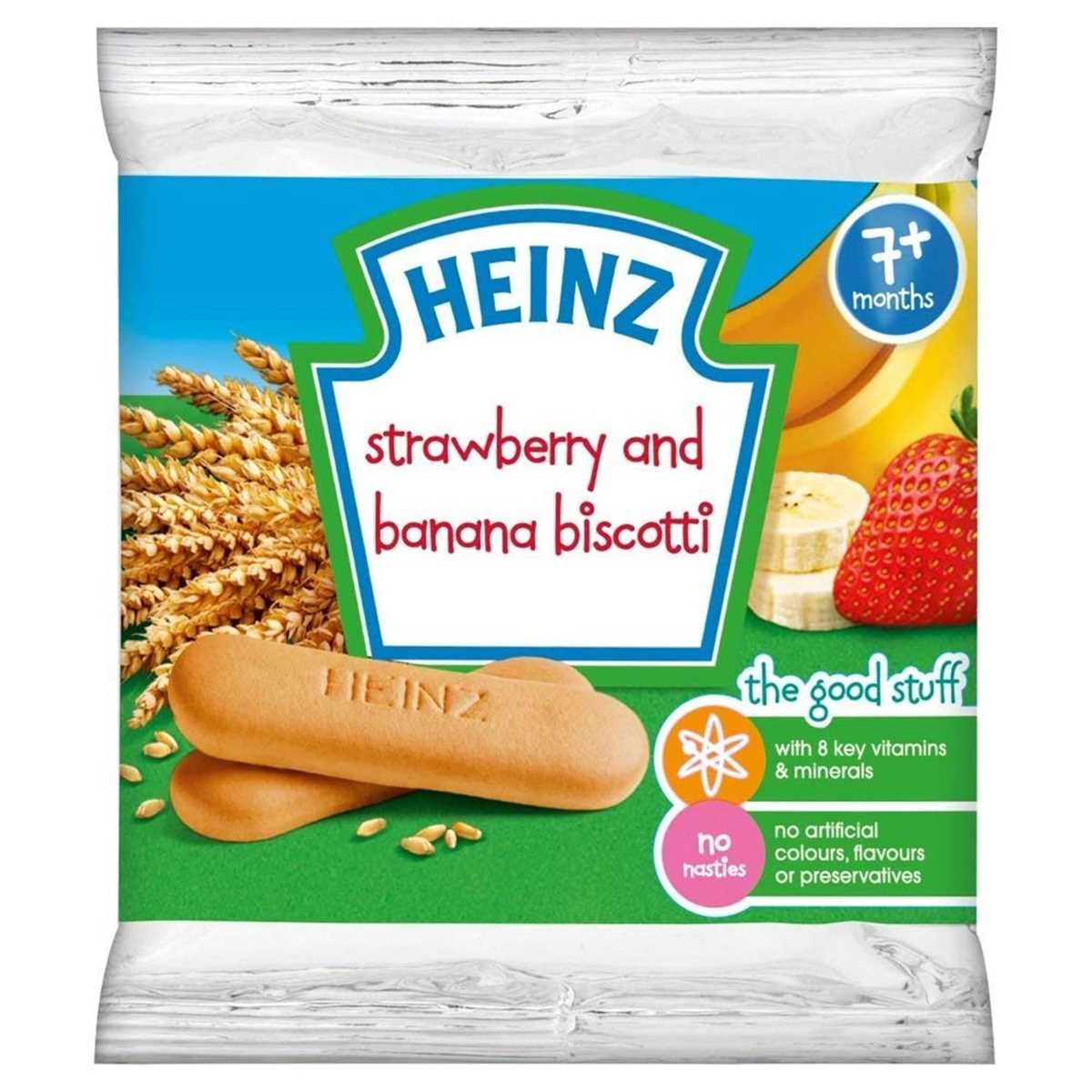 Heinz Biscotti Snack, Strawberry and Banana - 60g