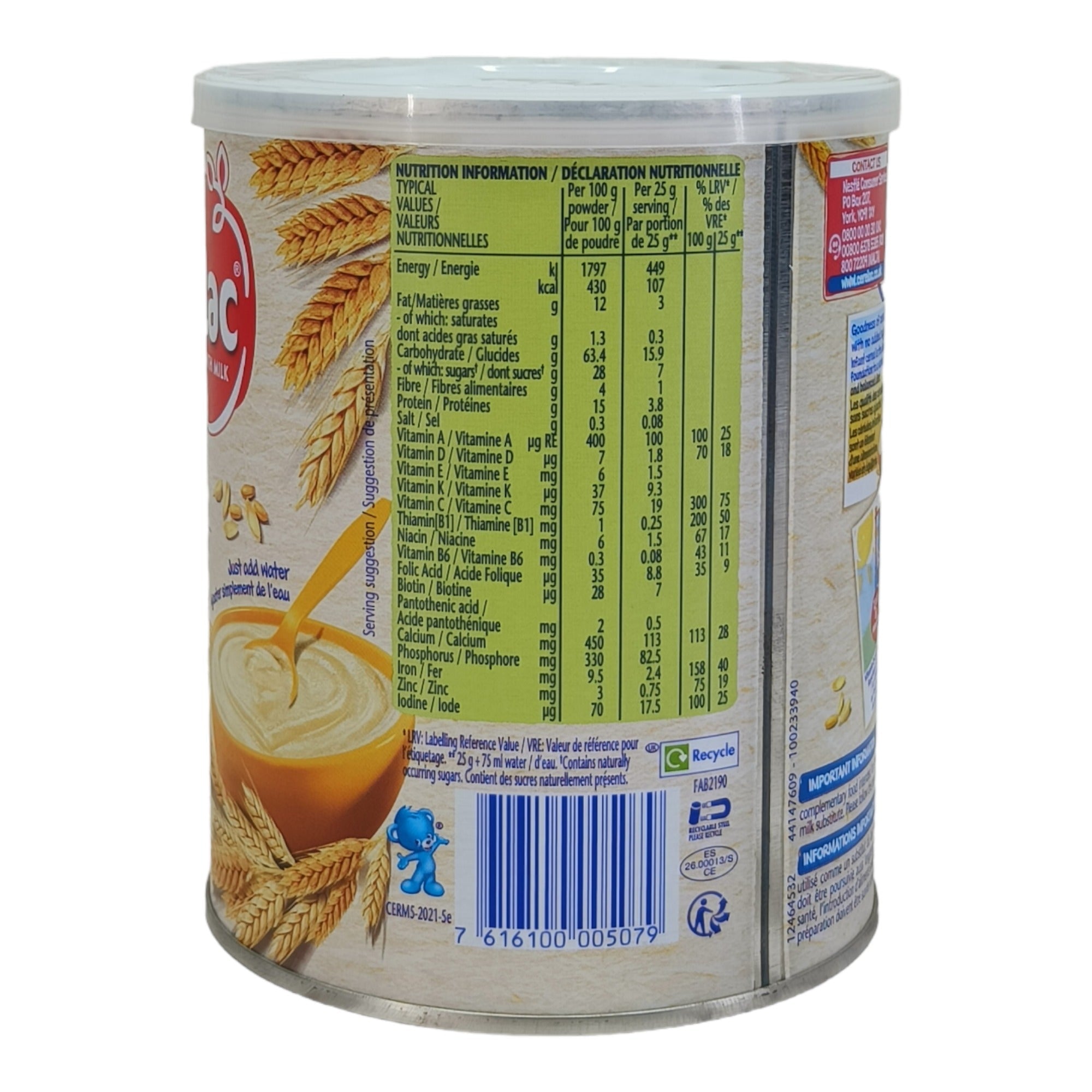 Nestle Cerelac Wheat with Milk - 400g (Imported)