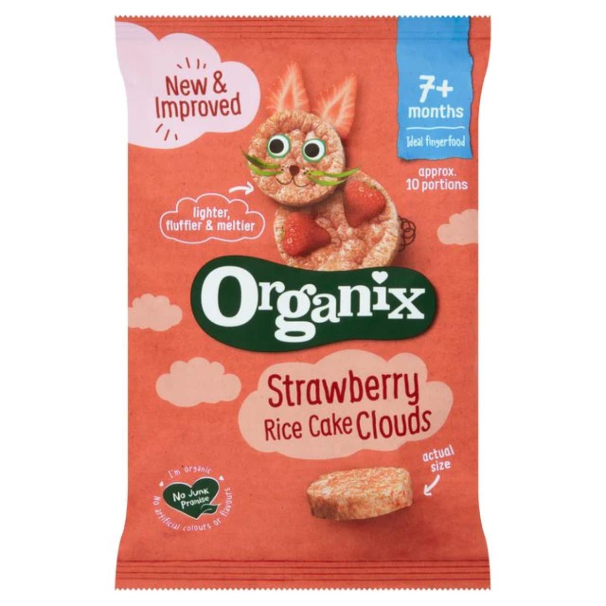 Organix Finger Foods 40g - Strawberry Rice Cakes Clouds