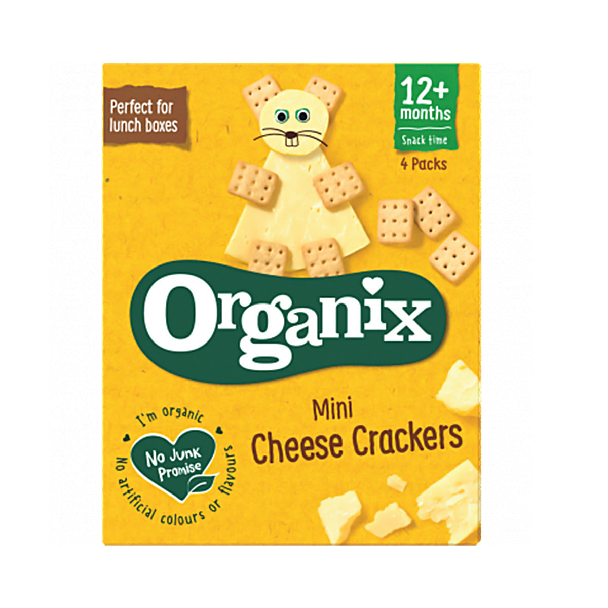 Organix Goodies Mini Cheese Crackers - 80g (4x20g)