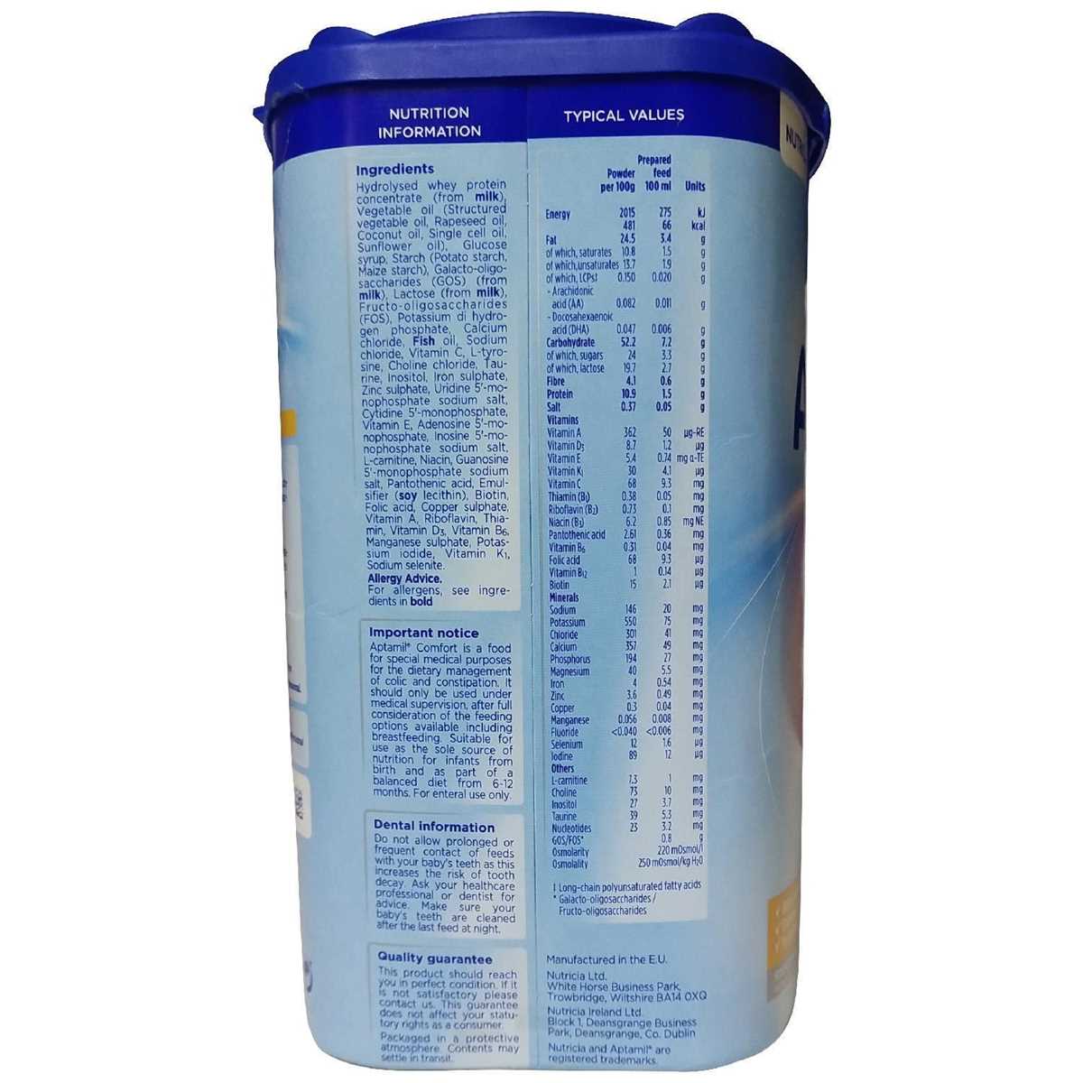Aptamil Comfort Milk Formula (0-12m) - 800g