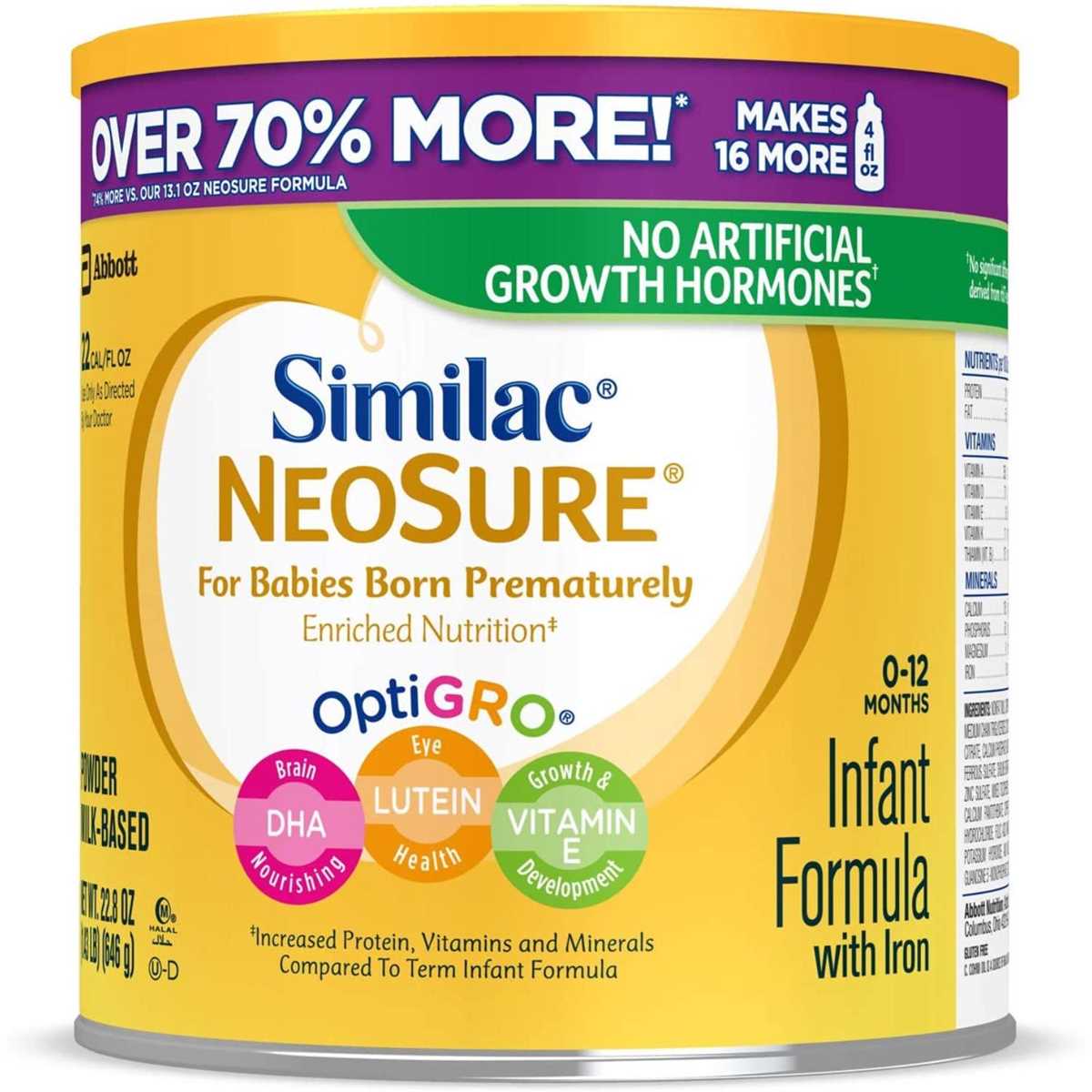 Similac Neosure 0-12 Months Infant Formula With Iron - 646g (22.8 oz)