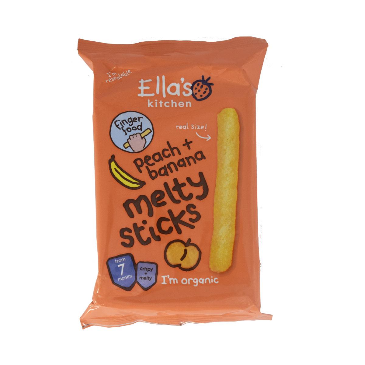 Ellas Kitchen Melty Sticks, Peach + Banana - 16g