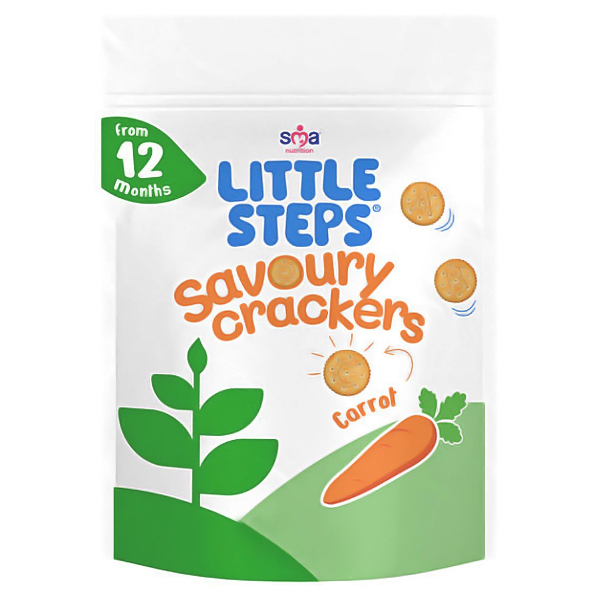 SMA Nutrition Little Steps Savoury Crackers Carrot (12m+) - 100g