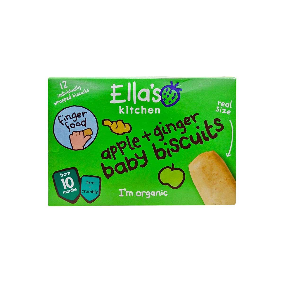 Ellas Kitchen Apple + Ginger Baby Biscuits - 108g