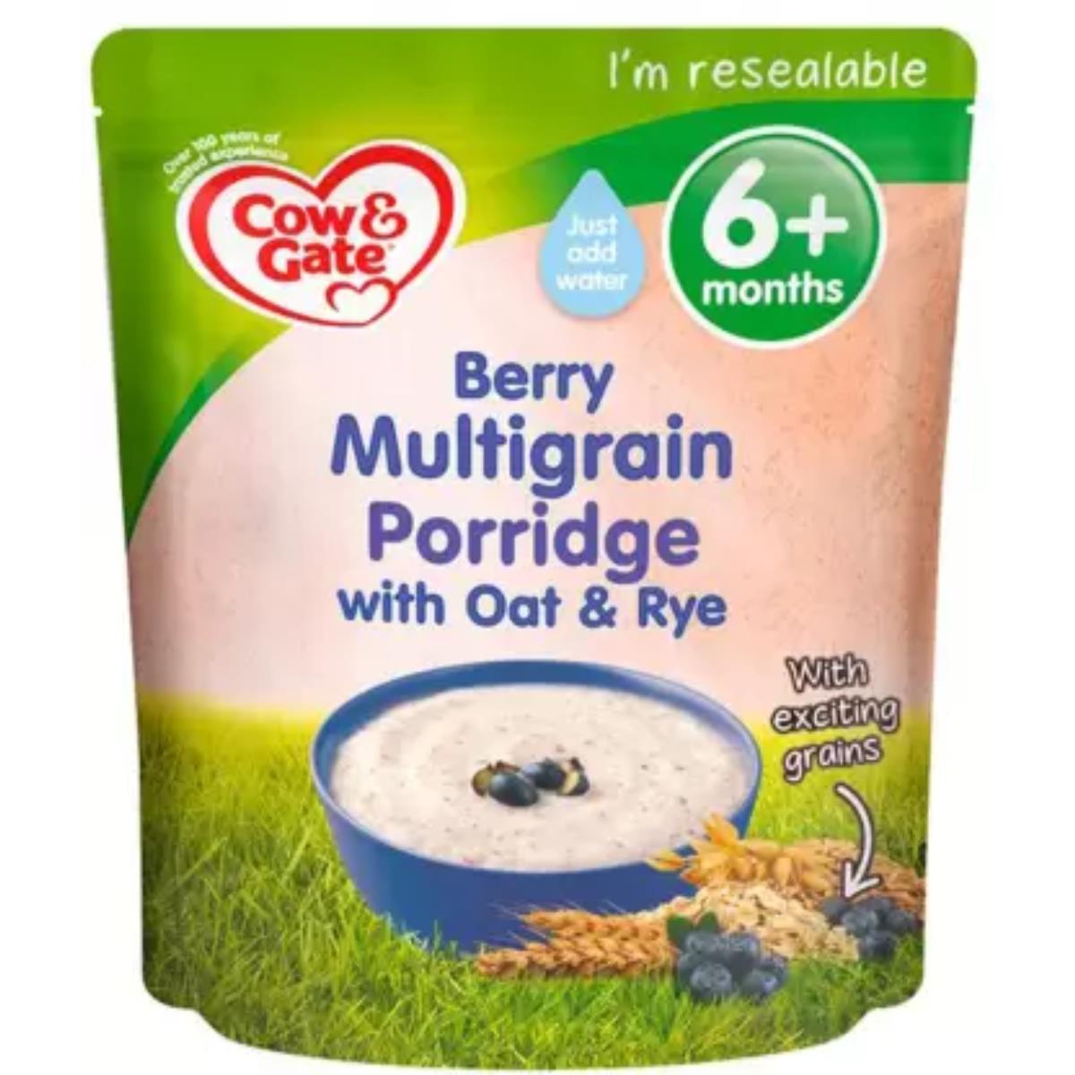Cow & Gate Berry Multigrain Porridge with Oat & Rye (6m+) - 125g