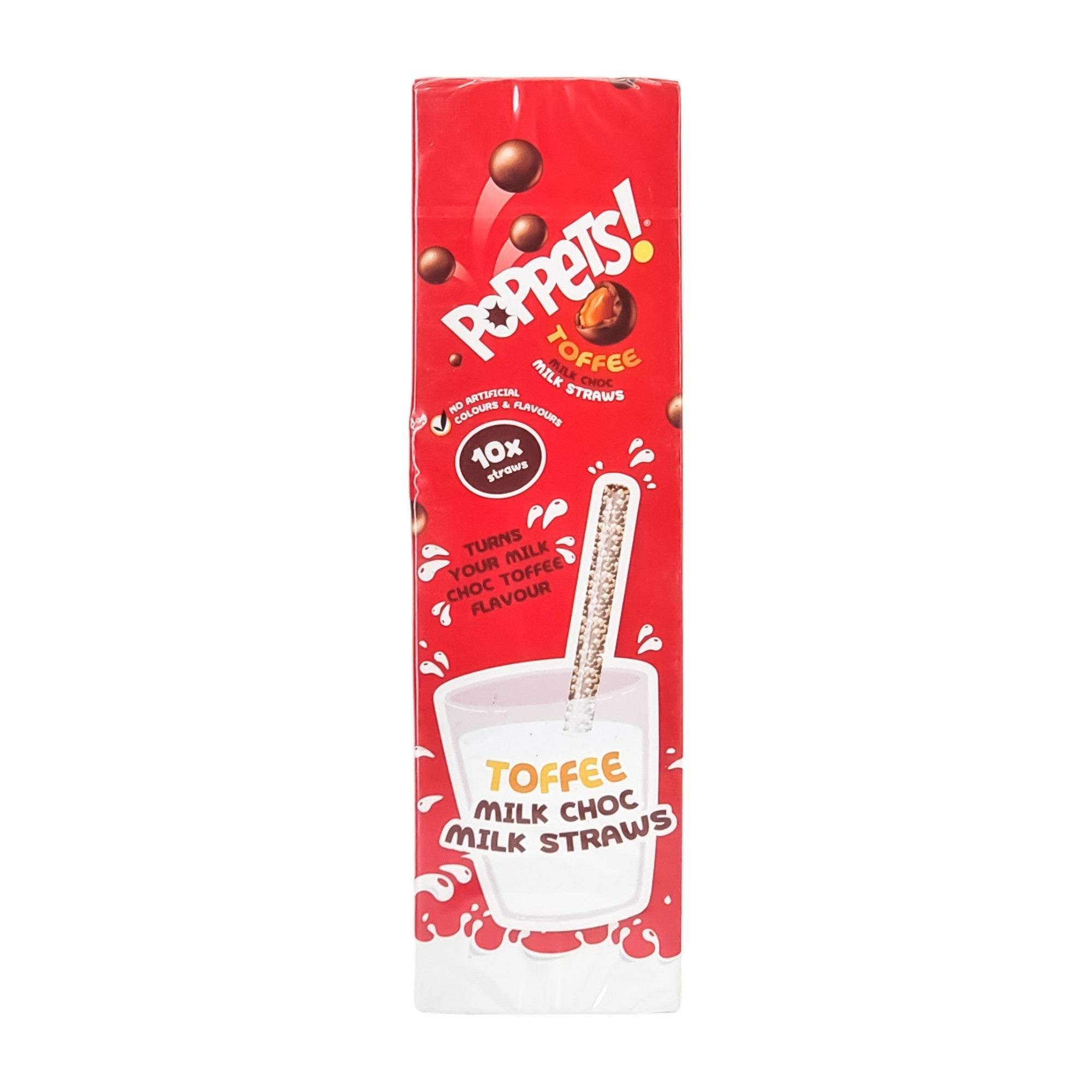 Poppets Toffee Milk Choc Milk Straws