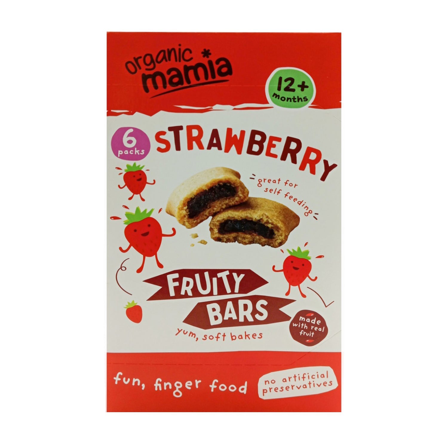 Organic Mamia Strawberry Fruity Bars (12m+)